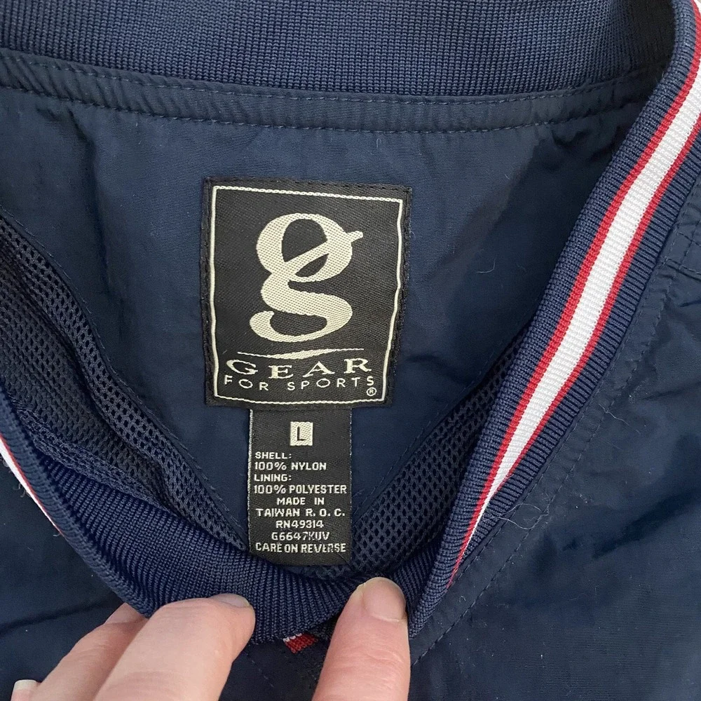 Kansas Jayhawks Gear For Sports Windbreaker Youth Large Blue  Pullover Vintage